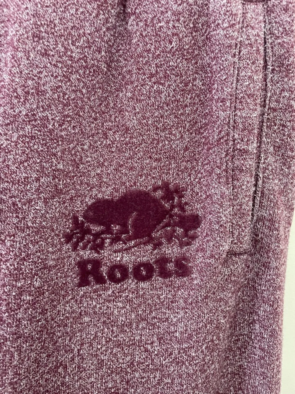 Roots Cabin Burgundy Salt and Pepper Logo Sweatpants Size XS - Picture 6 of 9